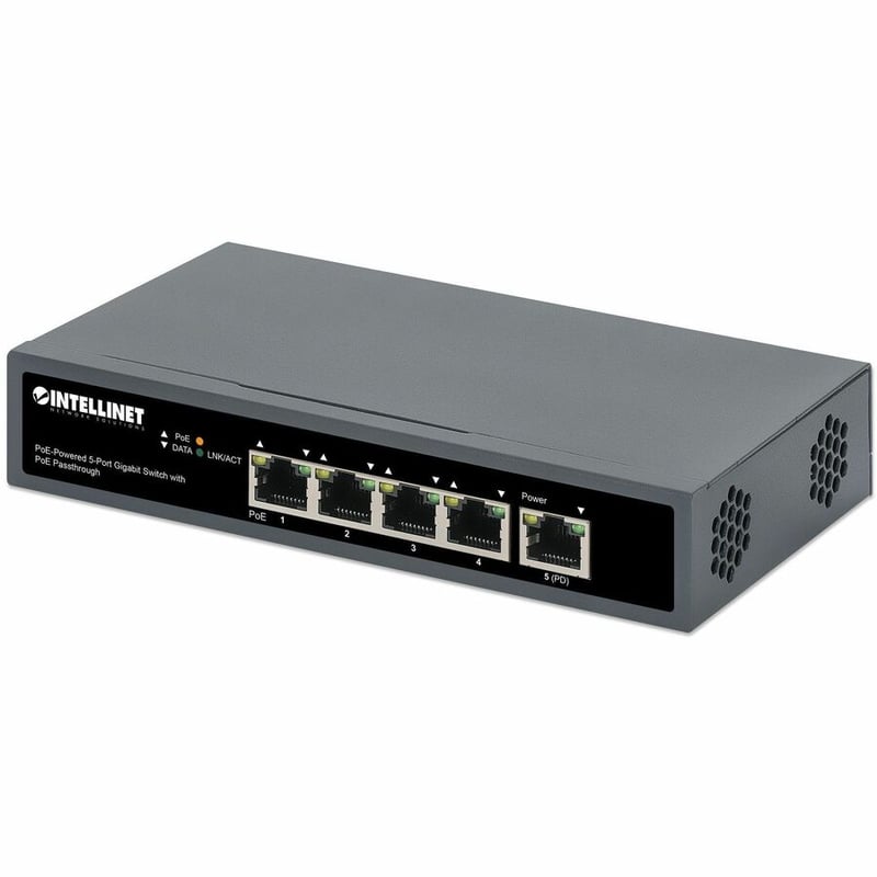 POE-POWERED 5-PORT GIGABIT SWITCH WITH POE PASSTHROUGH - Thumbnail 2