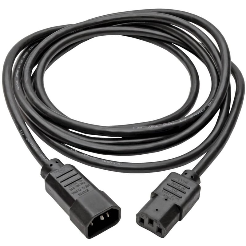 Eaton Tripp Lite Series PDU Power Cord, C13 to C14 - 10A, 250V, 18 AWG, 15 ft. (4.57 m), Black - Thumbnail 2