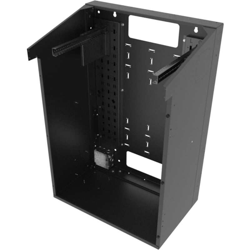 Middle Atlantic VWM Series Split Door Back Pan, 42" High, 16" Deep, Black Finish