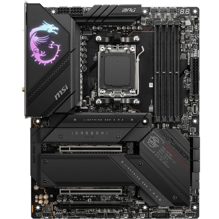 MSI MPG X670E CARBON WIFI Gaming Desktop Motherboard - AMD X670 Chipset - Socket AM5 - ATX - Thumbnail 2