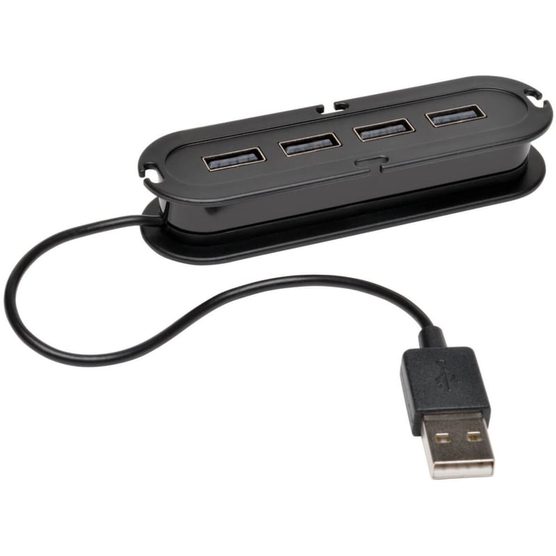 Tripp Lite by Eaton 4-Port USB 2.0 Hi-Speed Ultra-Mini Hub w/ Cable Compact Mobile - Thumbnail 1
