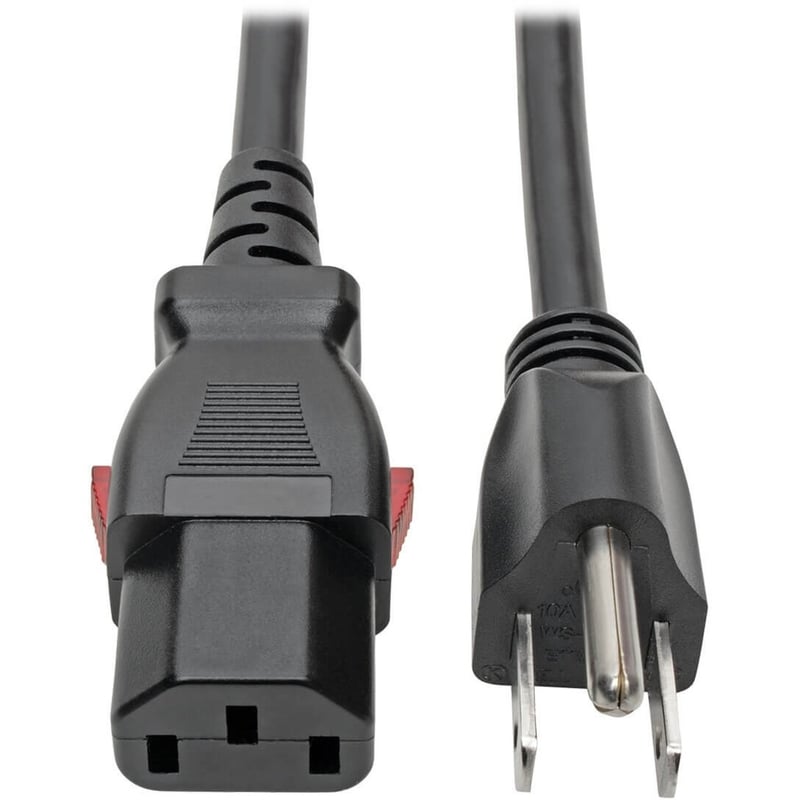 Eaton Tripp Lite Series Computer Power Cord, NEMA 5-15P to Locking C13 - 10A, 125V, 18 AWG, 6 ft. (1.83 m) - Thumbnail 1