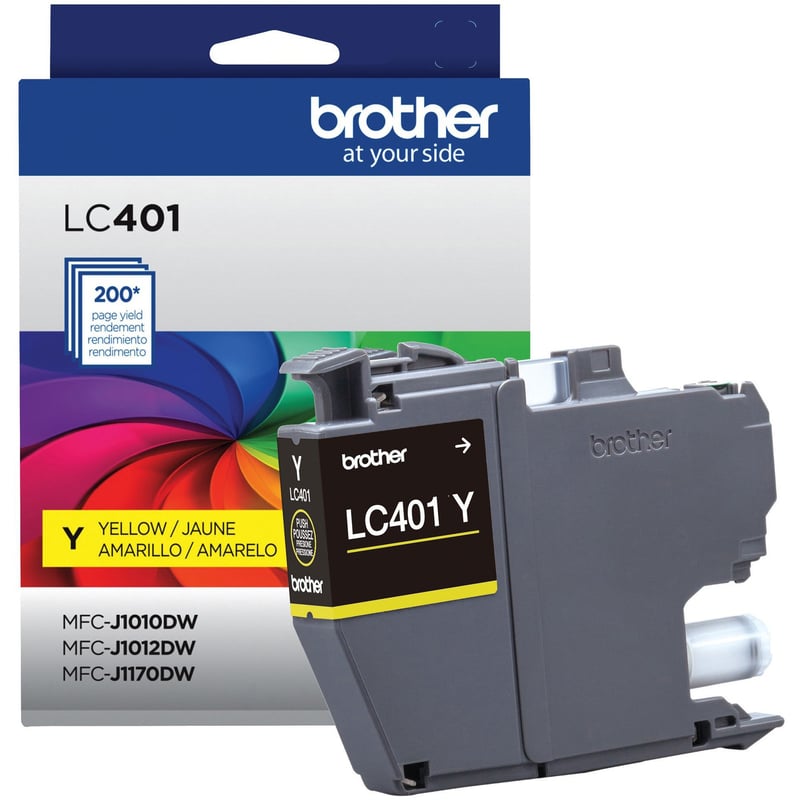 Brother LC401YS Original Standard Yield Inkjet Ink Cartridge - Single Pack - Yellow - 1 Pack - Thumbnail 1