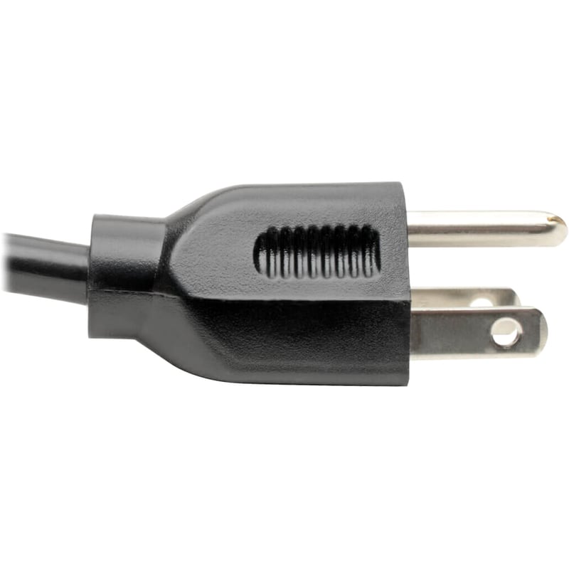 Eaton Tripp Lite Series Computer Power Cord, NEMA 5-15P to Right-Angle C13 - 10A, 125V, 18 AWG, 10 ft. (3.05 m), Black - Thumbnail 3
