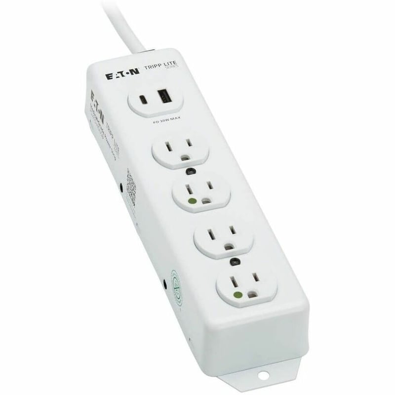 UL 1363 MEDICAL POWER STRIP 4 OUTLETS USB CHARGING 15FT CORD - Thumbnail 1