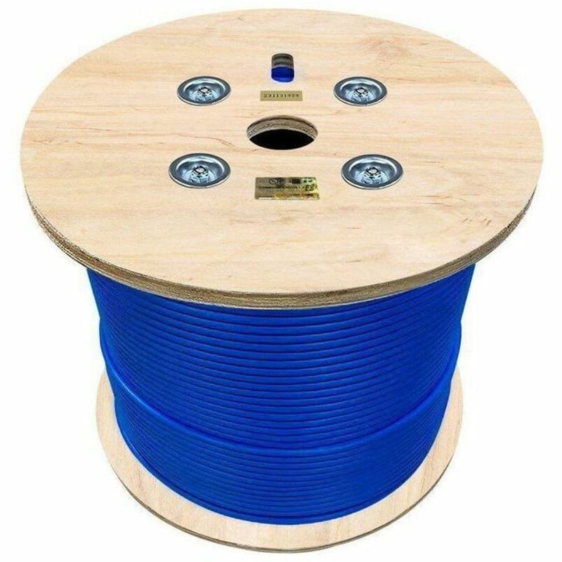 MONOPRICE CAT6A 1000FT BLUE CMR BULK CABLE_ SOLID_ UTP_ 23AWG_ 650MHZ_ 10G_ PURE - Thumbnail 3