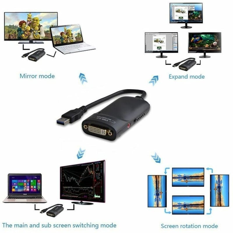 4XEM USB 3.0 to DVI Display Adapter - Thumbnail 3