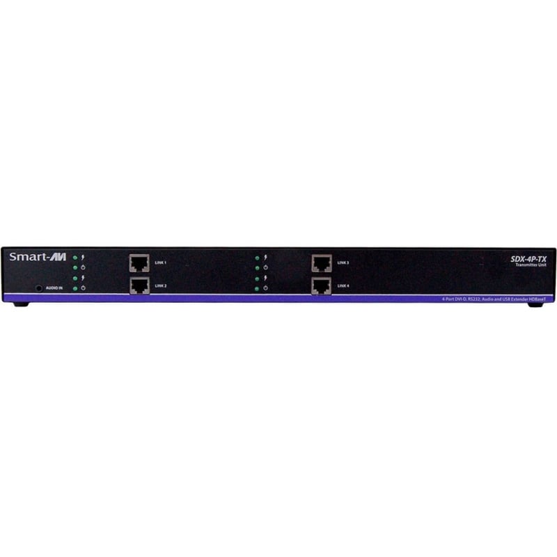 SmartAVI Quad Head DVI-D, USB Keyboard and Mouse Extender Over Cat5e/6 - Thumbnail 1