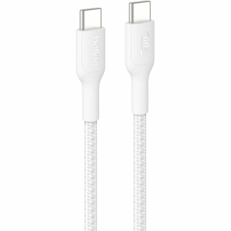 C - C CBL 60W 2.0 BRAIDED PCR 1M WHITE 15-RETAIL BOX (PLASTIC - Thumbnail 1