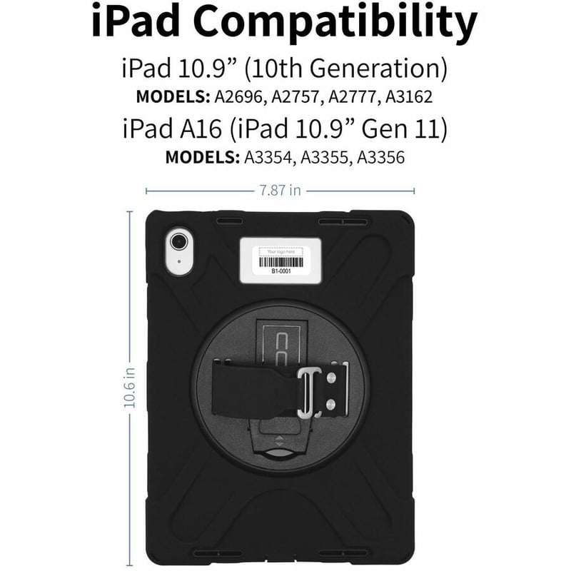 CODi Rugged Carrying Case for 10.9" Apple iPad (10th Generation) Tablet, Stylus - Thumbnail 4