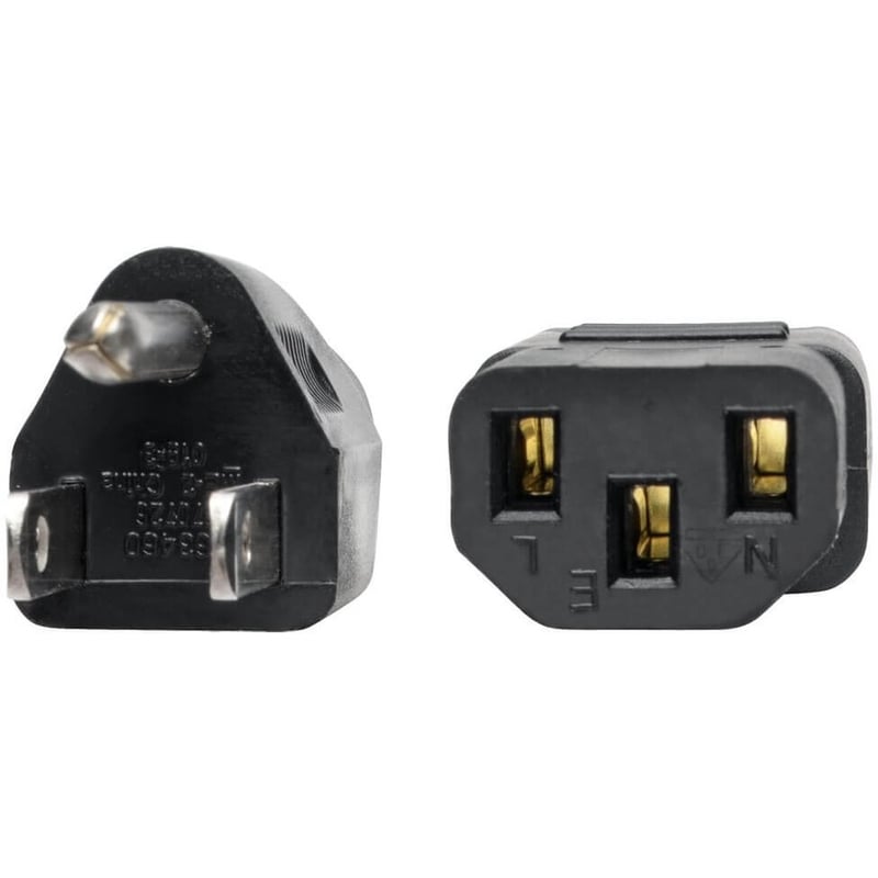 Eaton Tripp Lite Series Desktop Computer AC Power Cable, NEMA 5-15P to C13 - 10A, 125V, 18 AWG, 15 ft. (4.57 m), Black - Thumbnail 3