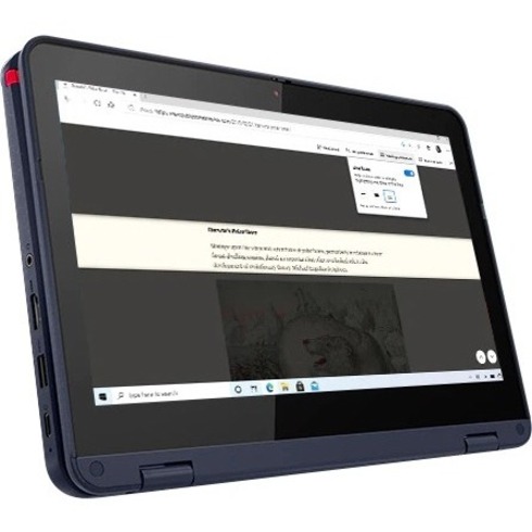 Lenovo 300w Gen 3 82J10020US 11.6" Touchscreen Convertible 2 in 1 Notebook - HD - 1366 x 768 - AMD 3015e Dual-core (2 Core) 1.20 GHz - 8 GB Total RAM - 128 GB SSD - Abyss Blue - Thumbnail 3