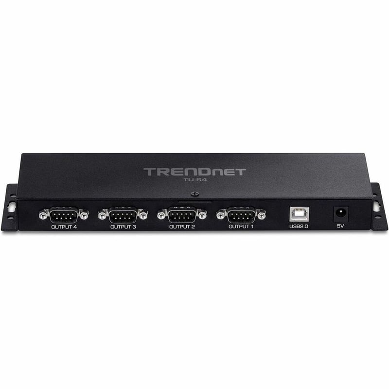 TRENDnet TU-S4, 4-Port USB to Serial RS232 Hub, Black - Thumbnail 3