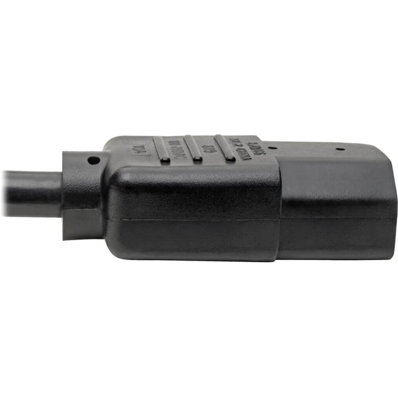 Eaton Tripp Lite Series Hospital-Grade Power Cord, NEMA 5-15P to C13 - Green Dot, 10A, 125V, 18 AWG, 3 ft. (0.91 m), Black - Thumbnail 4