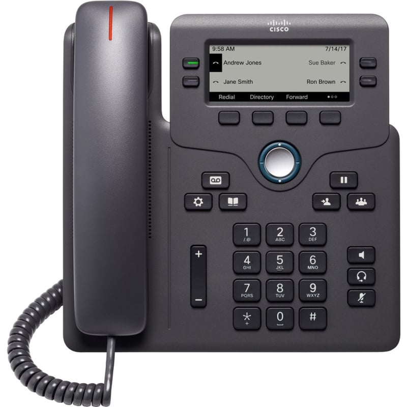 Cisco 6851 IP Phone - Refurbished - Charcoal - Thumbnail 2