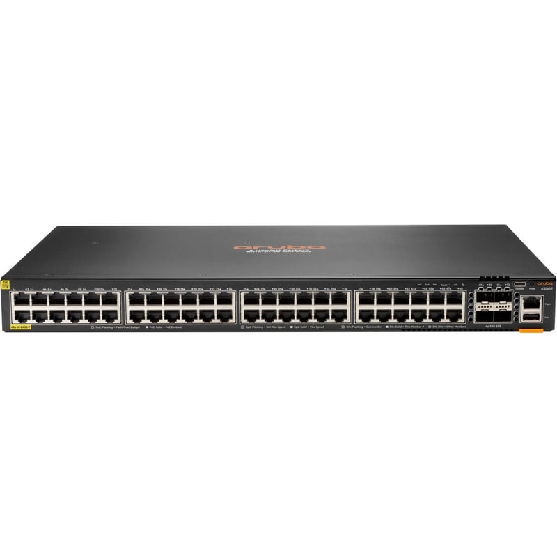 HPE 6300F 48-port 1GbE Class 4 PoE and 4-port SFP56 Switch - Thumbnail 1
