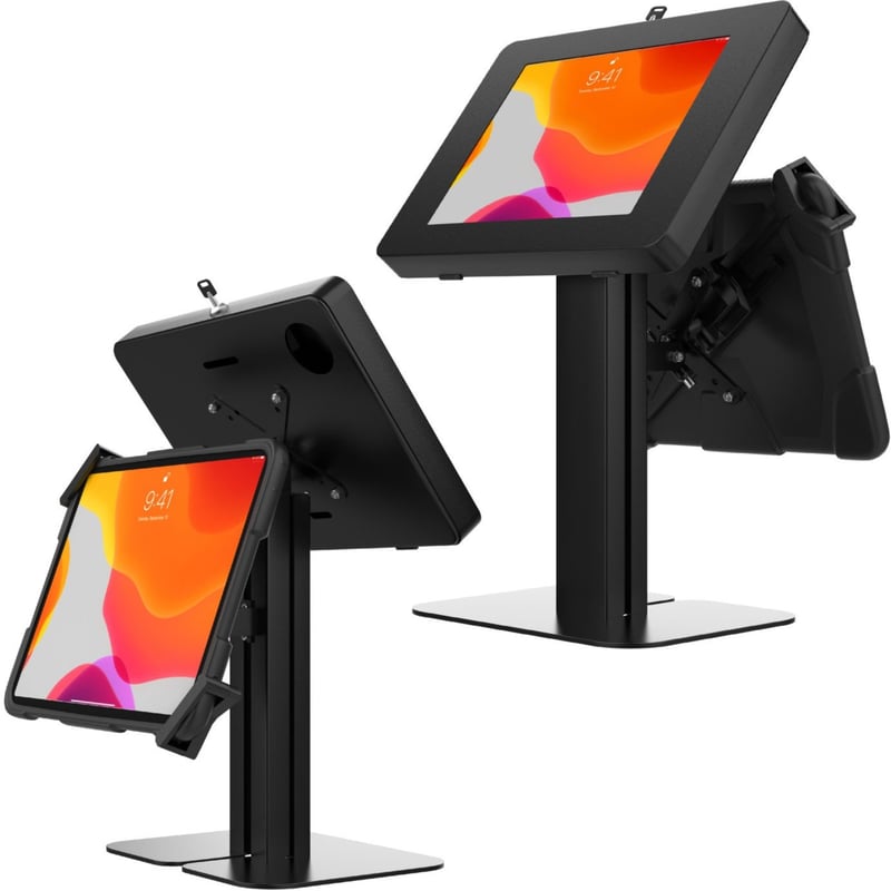 CTA Digital Desk Mount for Kiosk, Tablet, iPad mini, iPad mini 2, iPad mini 3, iPad mini 4, iPad mini 5, iPad mini 6, iPad (7th Generation), iPad (8th Generation), iPad Pro (2020), ... - Black - Thumbnail 1