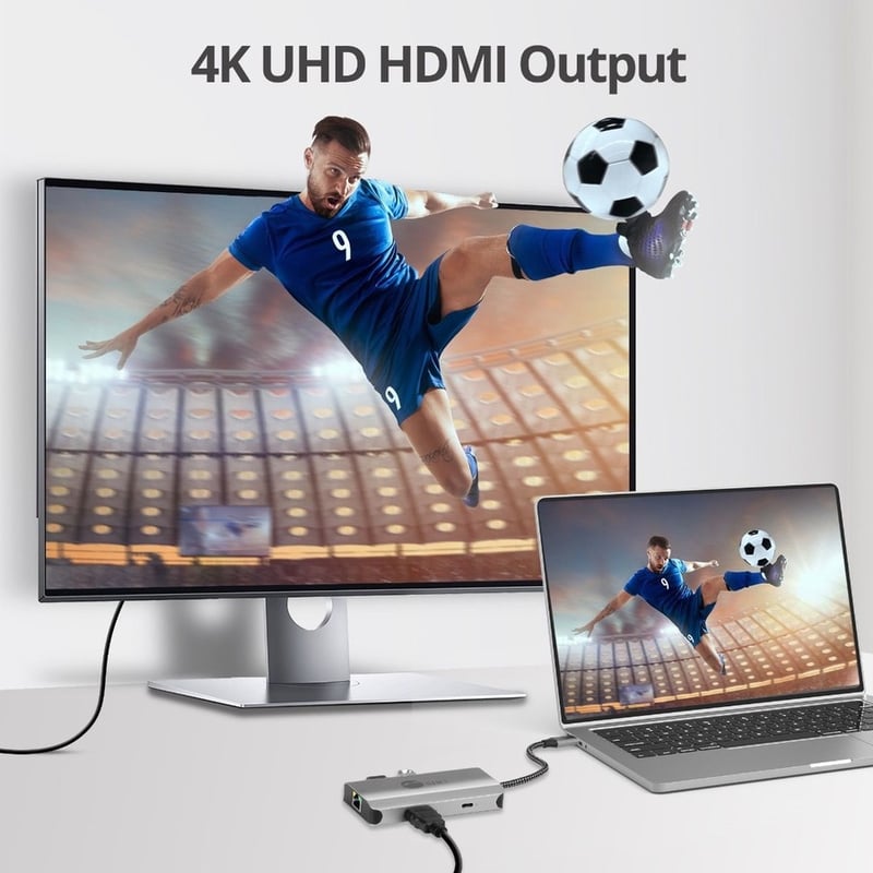 SIIG USB-C to HDMI with LAN Hub & PD 100W Adapter - Thumbnail 5
