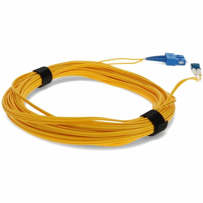 AddOn 15m LC (Male) to USC (Male) Yellow OS2 Duplex Fiber OFNR (Riser-Rated) Patch Cable - Thumbnail 5