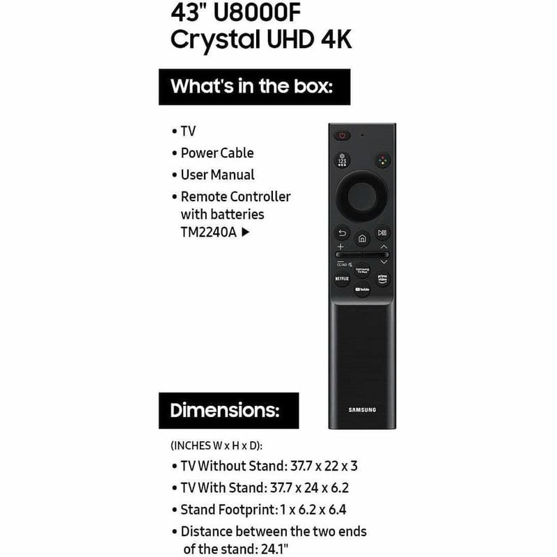 2025 43IN U8000F UHD 4K TV U8000F SERIES CRYSTAL UHD - Thumbnail 2