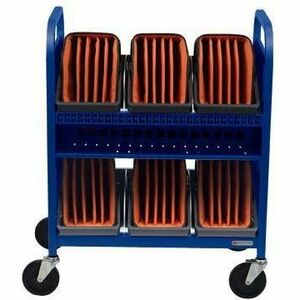 Bretford CUBE Transport Cart with Caddies - TVCT30CAD - Thumbnail 1