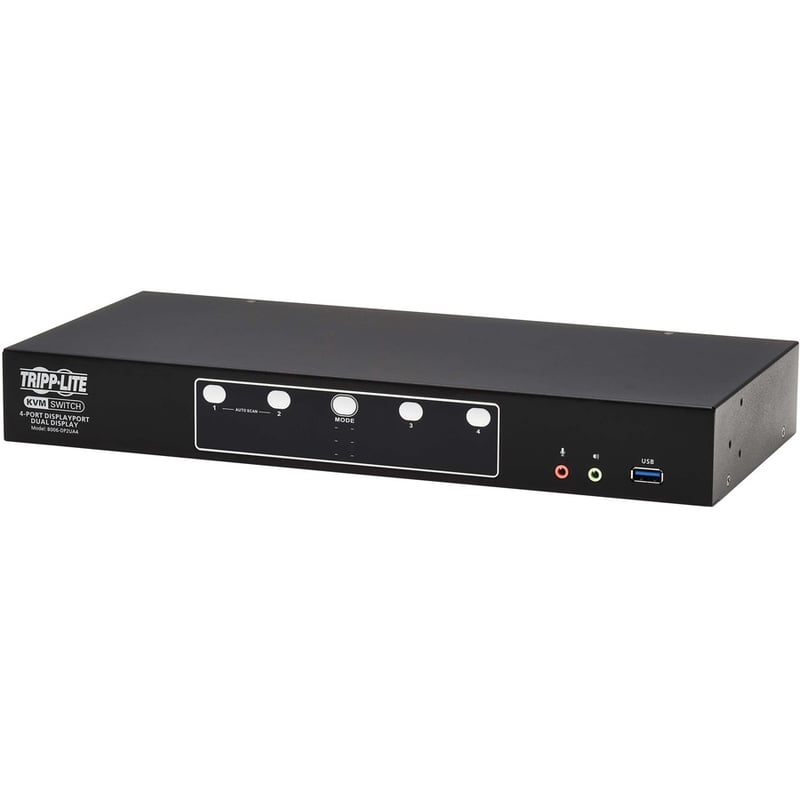Tripp Lite by Eaton 4-Port DisplayPort Dual-Display KVM Switch - 4K 60 Hz USB 3.2 Gen 1 HDCP 2.2 USB Sharing - Thumbnail 2