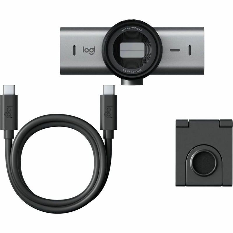 Logitech MX Brio 705 for Business 4K Webcam with Auto Light Correction, Ultra HD, Auto-Framing, Show Mode, USB-C, Works with Microsoft Teams, Zoom, Google Meet, Graphite - Thumbnail 4