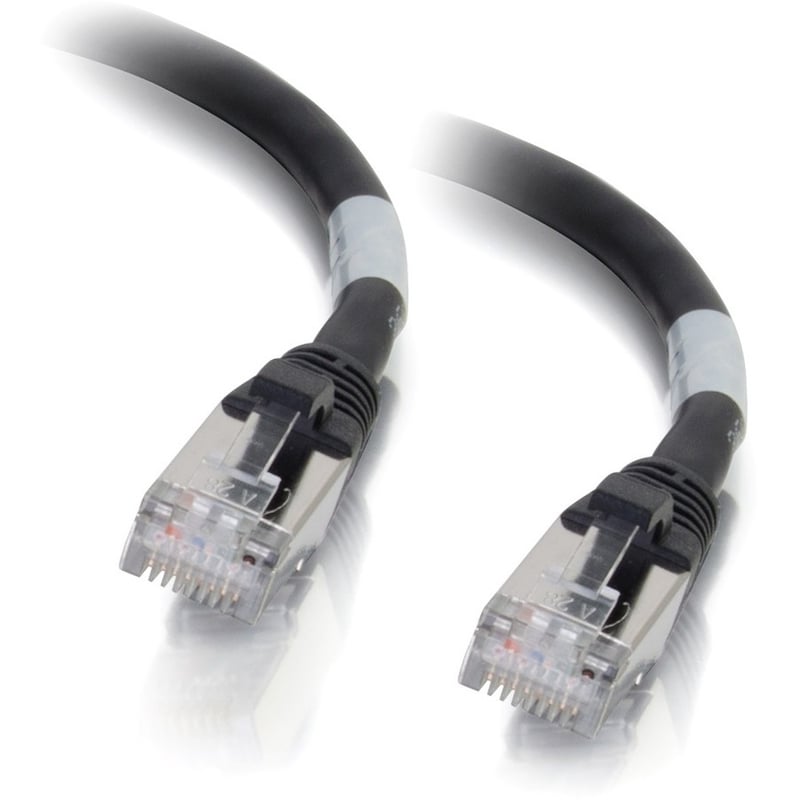 25FT/7.6M CAT6A SNAGLESS STP CABLE-BLK - Thumbnail 1