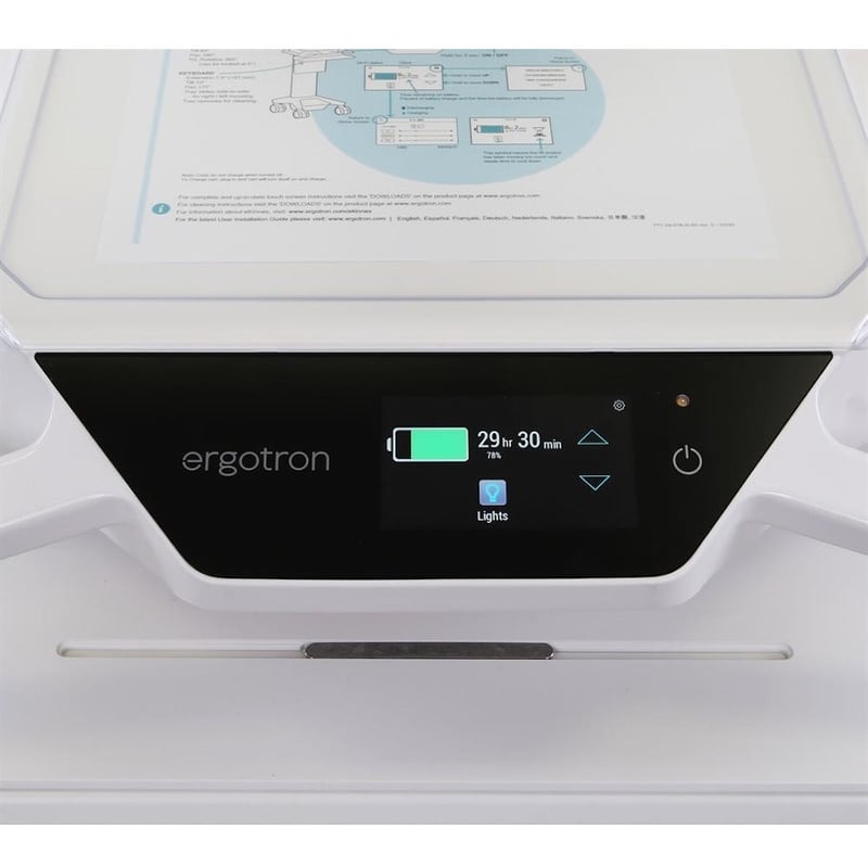 Ergotron CareFit Pro Electric Lift Cart, LiFe Powered, 2 Drawers (2x1), US/CA/MX - Thumbnail 2