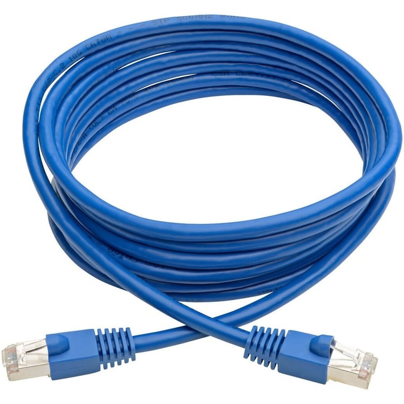 10FT CAT6 CAT6A PATCH CABLE 10G AUGMENTED STP SNAGLESS RJ45 MM BLUE - Thumbnail 2