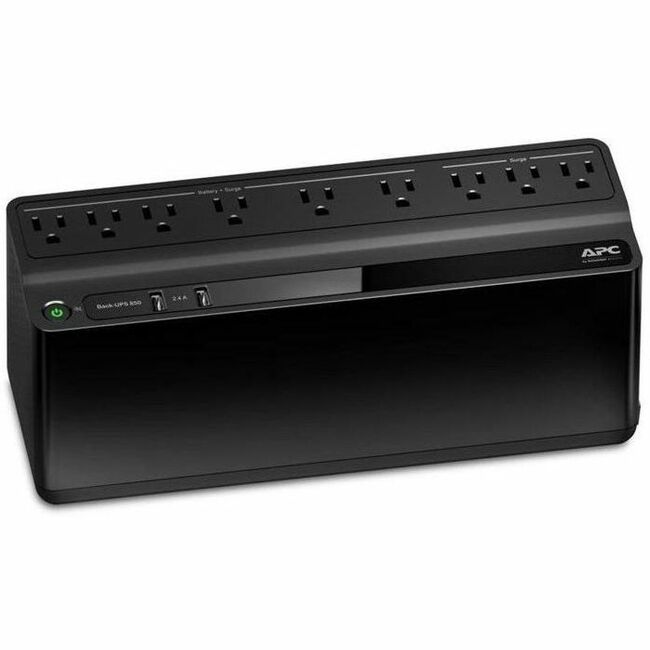 Lenovo APC Back-UPS 850VA, 120V, 2 USB charging ports, 9 NEMA outlets (3 surge) - Thumbnail 1