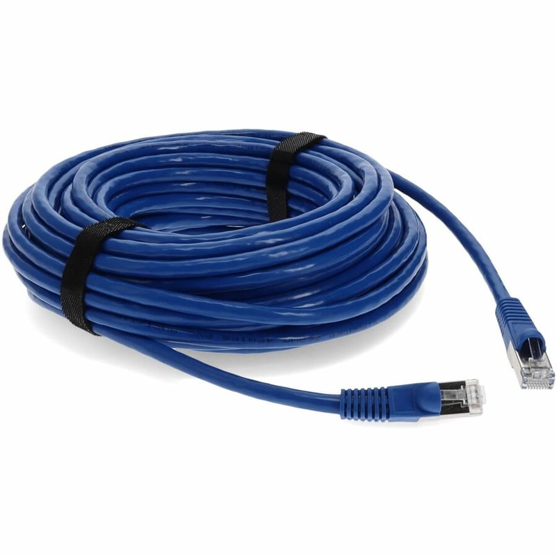 AddOn 30ft Blue CAT 7 Shielded (S/FTP) PVC Ethernet Cable Snagless Bubble Boot RJ-45 M/M - Thumbnail 3
