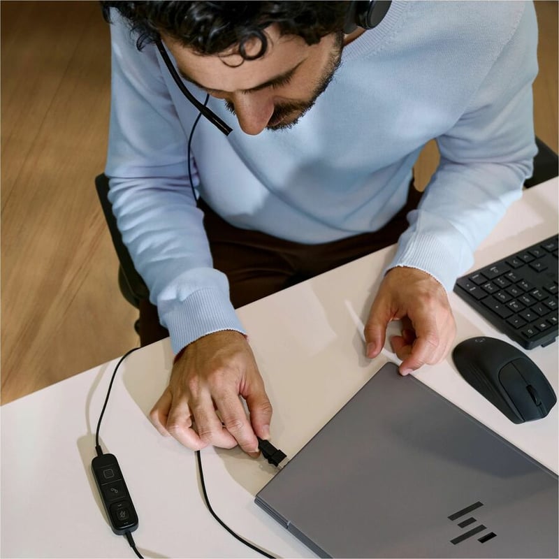 HP POLY MISSION 425 STEREO USB WIRED HEADSET (BULK) - Thumbnail 3