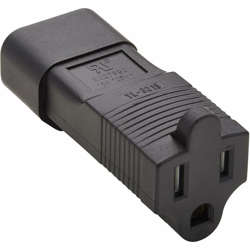 Tripp Lite by Eaton Computer Power Cord Adapter 10A 125V NEMA 5-15R to C14 Black - Thumbnail 3
