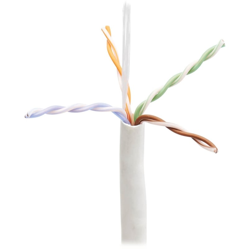 Eaton Tripp Lite Series Cat6 Gigabit Solid Core UTP Bulk Ethernet Cable, CMP-LP 0.5A Plenum, 100W PoE/PoE++, White, 1000 ft. (304.8 m) - Thumbnail 1