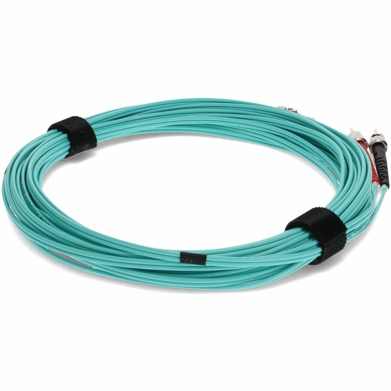 AddOn 3m ST (Male) to ST (Male) Aqua OM4 Duplex Fiber OFNR (Riser-Rated) Patch Cable - Thumbnail 5