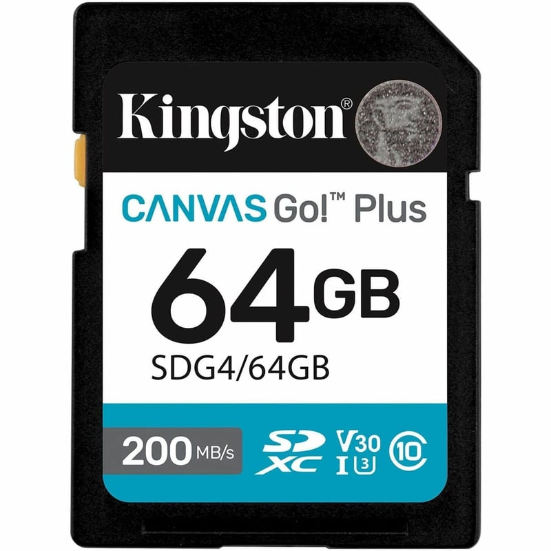 64GB SDXC CANVAS GO PLUS GEN4 200MB/S C10 UHS-I U3 V30 - Thumbnail 1