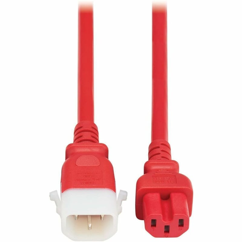 PDU POWER CORD C15 P-LOCK C14 HEAVY-DUTY 15A 250V 6FT RED 6-PACK - Thumbnail 2