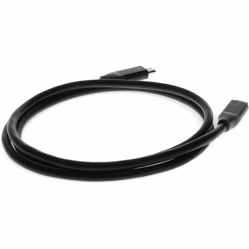AddOn 1.2m (4.0ft) USB C 3.1 Male to Male Thunderbolt-compatible Sync and Charge Black Cable - Thumbnail 5