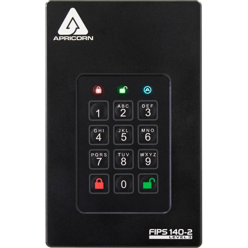 Apricorn Aegis Fortress L3 20 TB Portable Rugged Solid State Drive - External - TAA Compliant - Thumbnail 1
