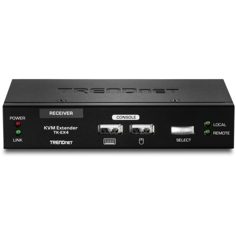 TRENDnet KVM Extension Kit, Extend Keyboard/Video/Mouse Controls, up to 100 Meters (328 ft.), Hot-Keys, Transmitter, Receiver, PS/2, VGA, TK-EX4 - Thumbnail 4