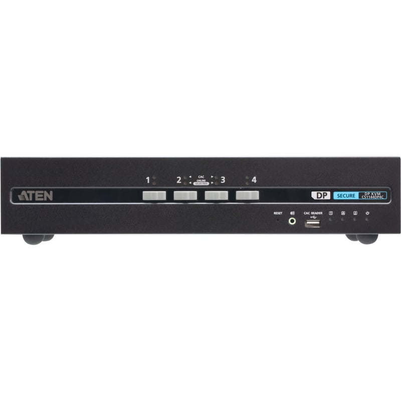 ATEN CS1144DP4C 4-Port USB DisplayPort Dual Display Secure KVM Switch with CAC - Thumbnail 1
