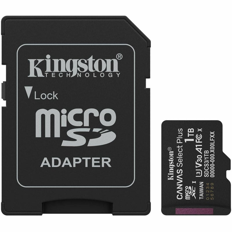 LA 1TB MICROSDXC CANVAS SELECT PLUS GEN3 150MB/S A1 CARD + ADAPTER - Thumbnail 1