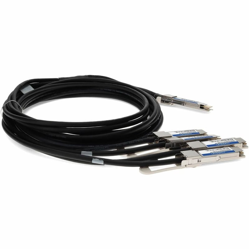 AddOn MSA and TAA Compliant 400GBase-CU QSFP-DD 400G to 4xQSFP56 100G PAM-4 Direct Attach Cable (Passive Twinax, 2.5m) - Thumbnail 5