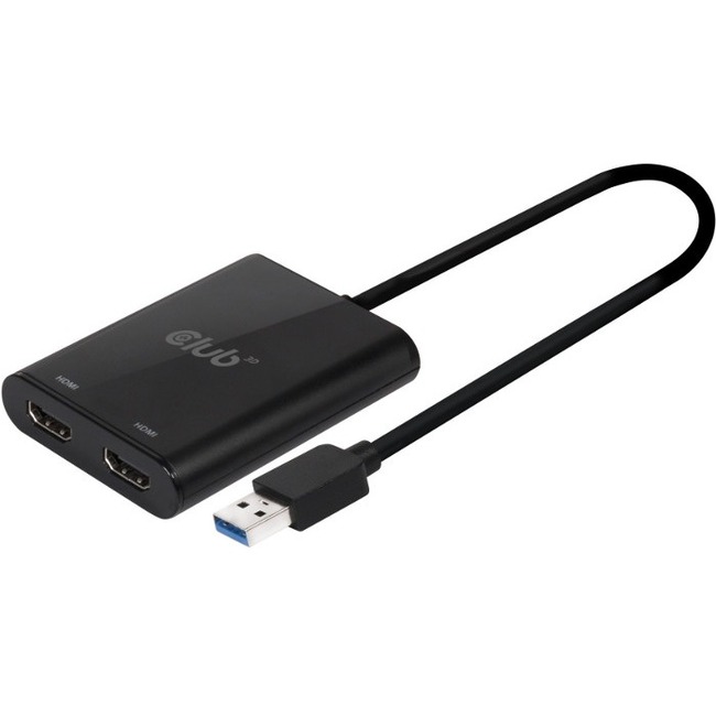 Club 3D USB A to HDMI 2.0 Dual Monitor 4K 60Hz - Thumbnail 1