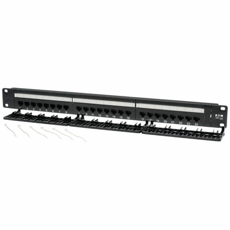 Tripp Lite by Eaton 24-Port Cat6 Cat5 Patch Panel Rackmount 110 Punch Down RJ45 Ethernet 1URM - Thumbnail 3