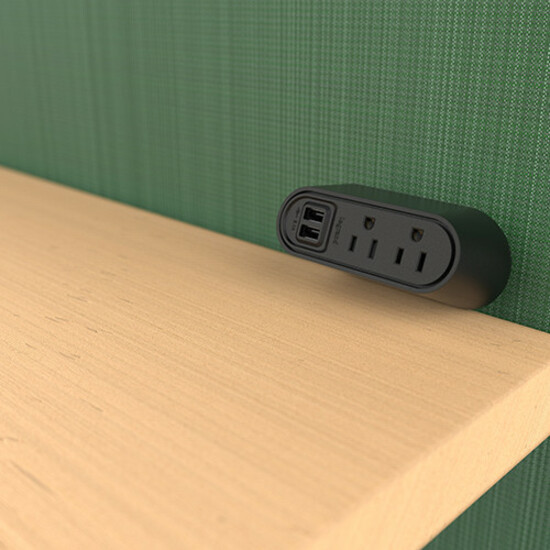 Chief Desktop Power Center, 2 AC, 2 USB-A, Black - Thumbnail 5