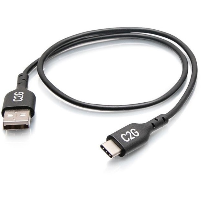 C2G 1.5ft USB C to USB A Adapter Cable - USB 2.0 - 480Mbps - M/M - Thumbnail 1