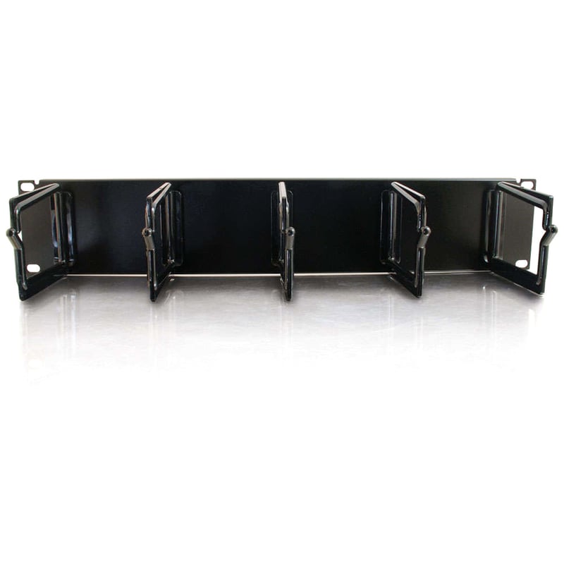 C2G 2u (3.5in) Cable Management Panel with 5 D-Rings - Thumbnail 2
