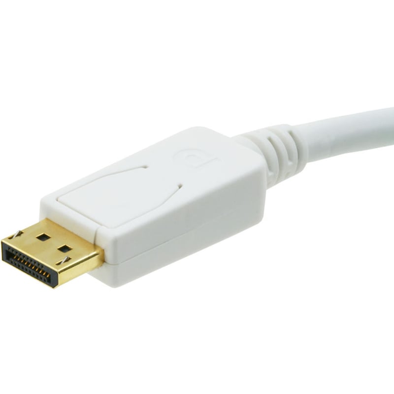 3FT 28AWG DISPLAYPORT TO VGA CABLE - WHITE - Thumbnail 2